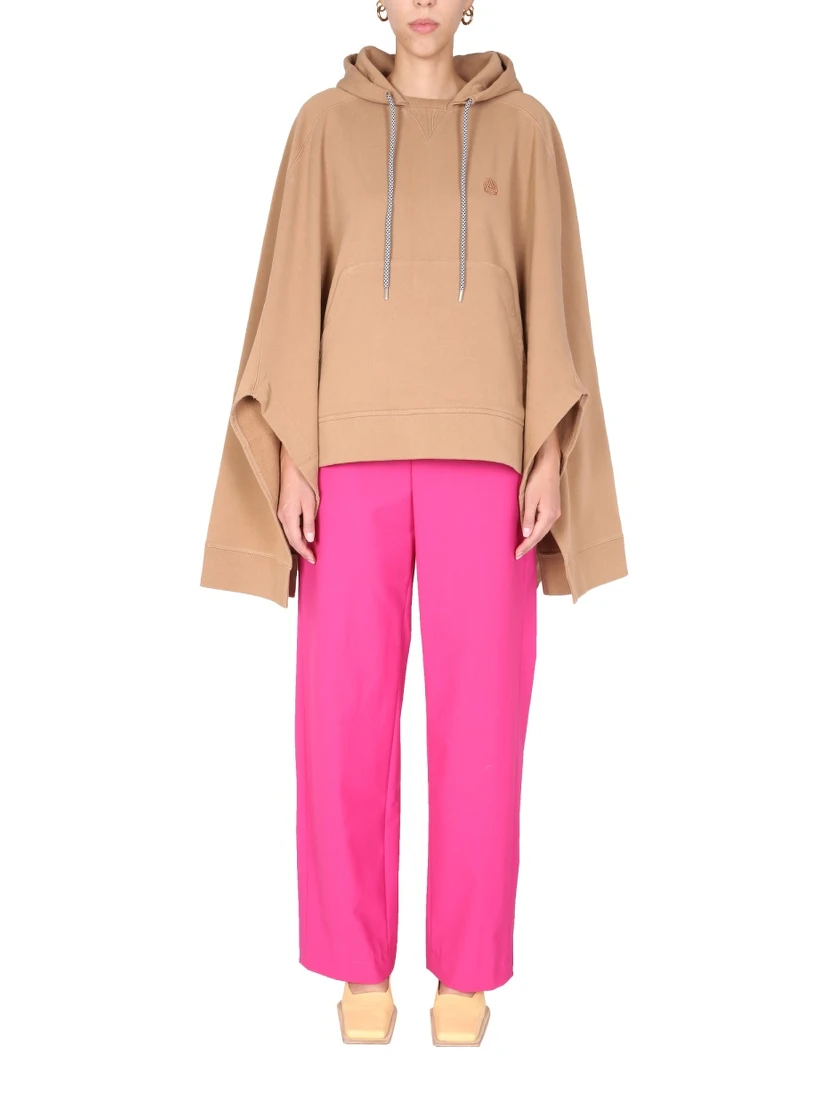 PONCHO SWEATSHIRT WITH EMBROIDERED LOGO