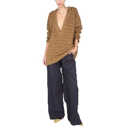 V-NECK JACQUARD SWEATER