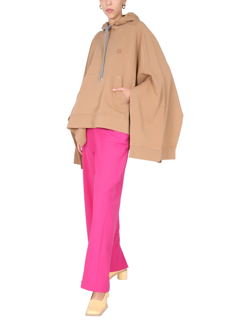 PONCHO SWEATSHIRT WITH EMBROIDERED LOGO