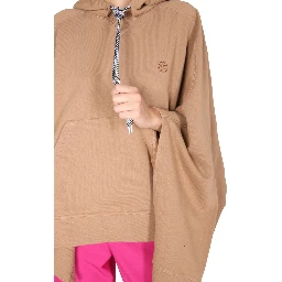 PONCHO SWEATSHIRT WITH EMBROIDERED LOGO