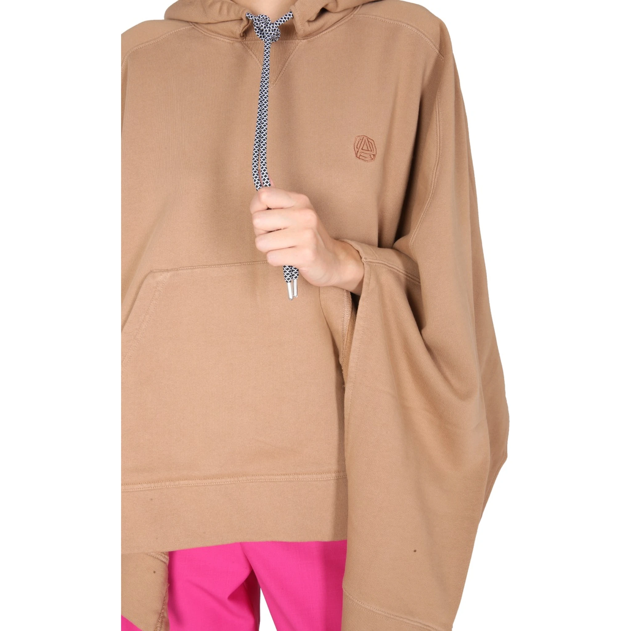 PONCHO SWEATSHIRT WITH EMBROIDERED LOGO