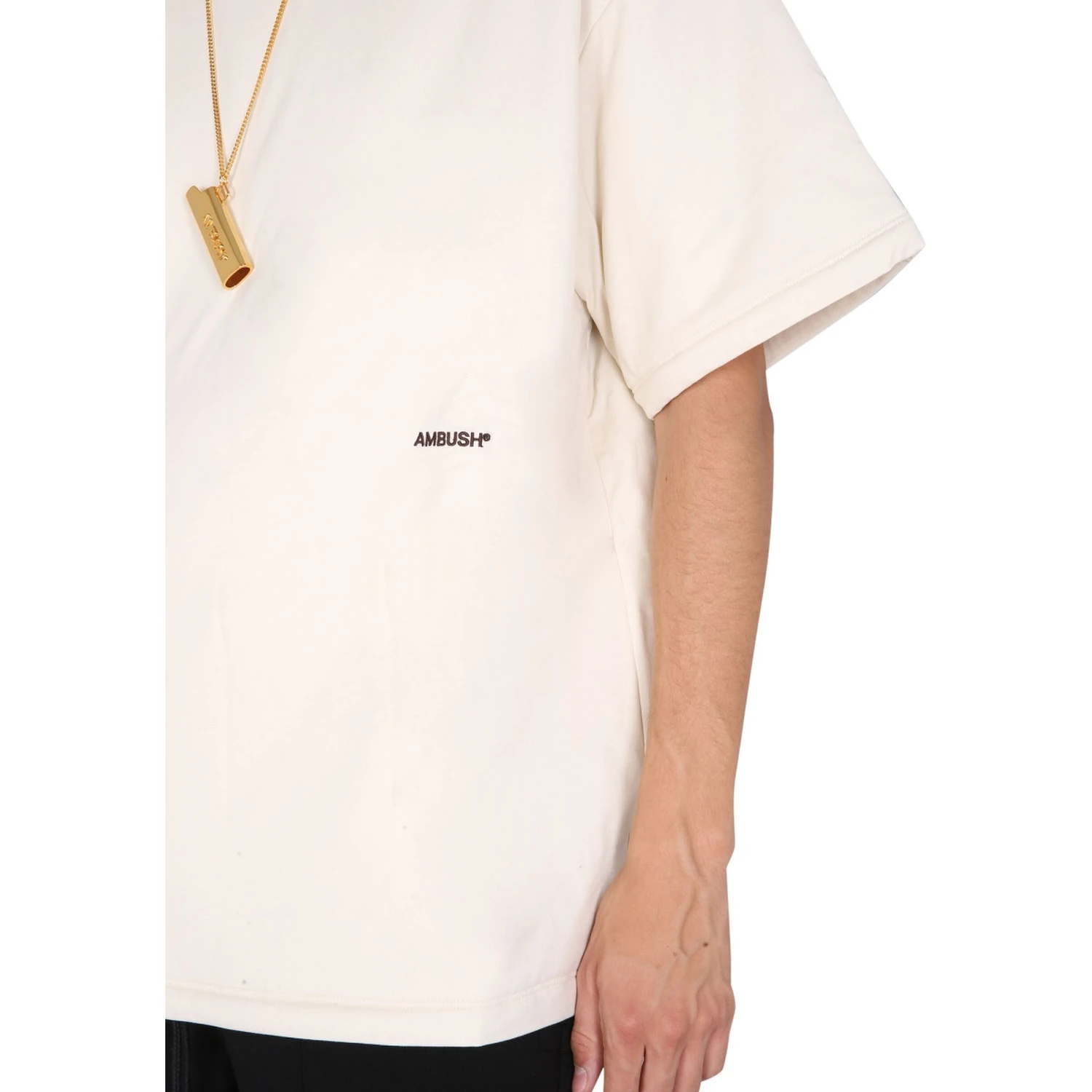 PADDED T-SHIRT WITH EMBROIDERED LOGO