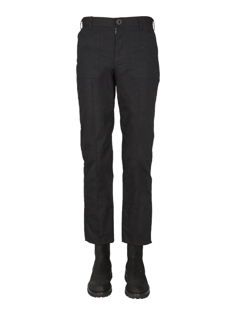 PANTS WITH LOGO BUTTON
