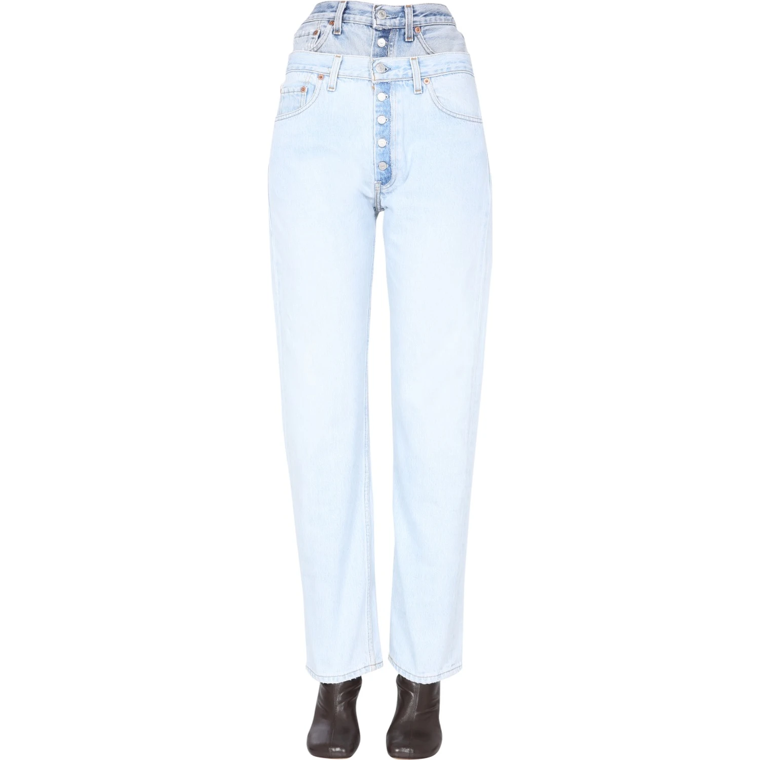 DOUBLE WAISTED JEANS