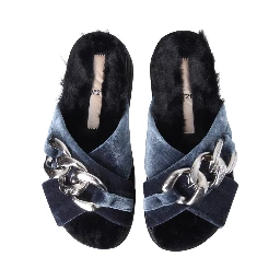 SANDALS WITH OVERSIZED CHAIN