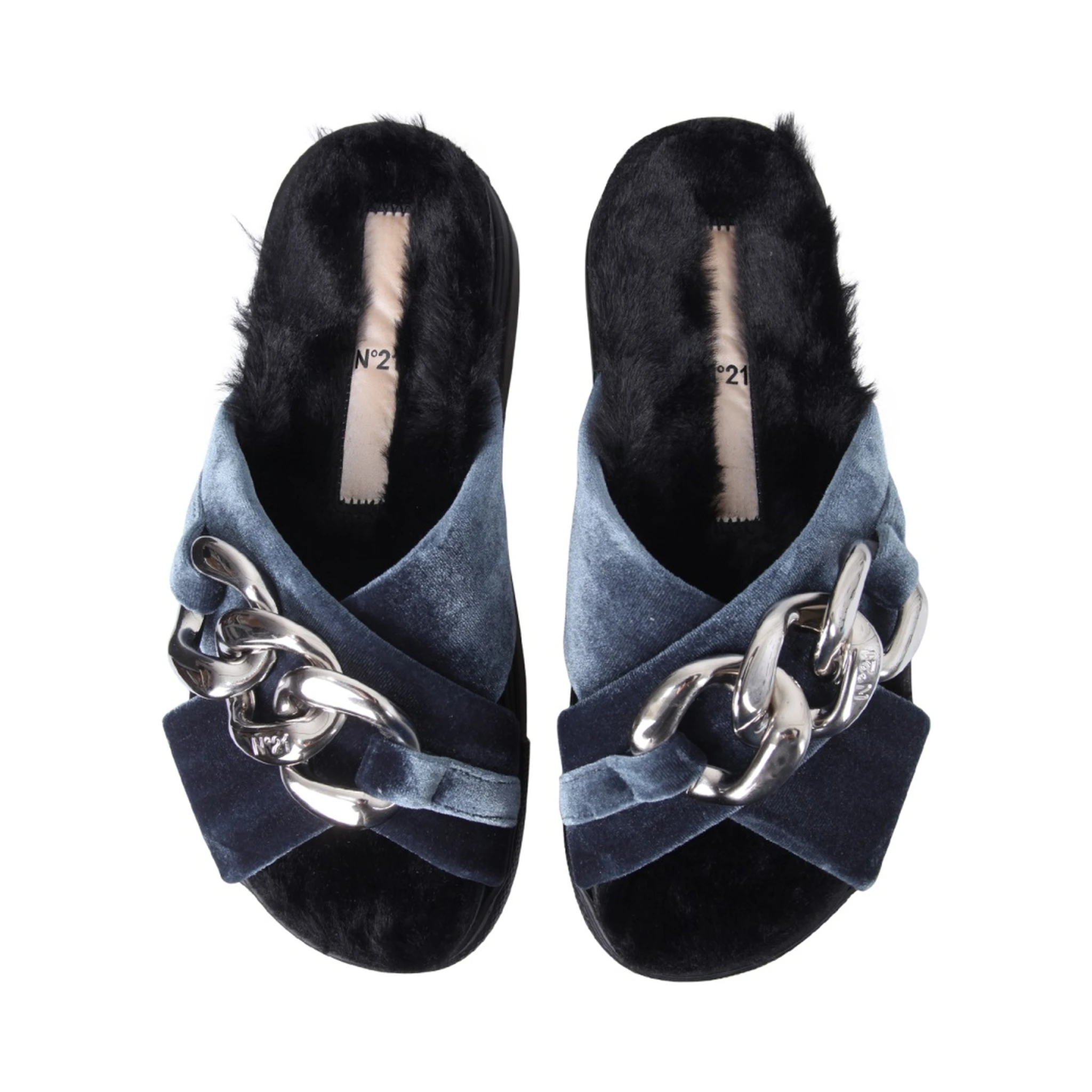 SANDALS WITH OVERSIZED CHAIN