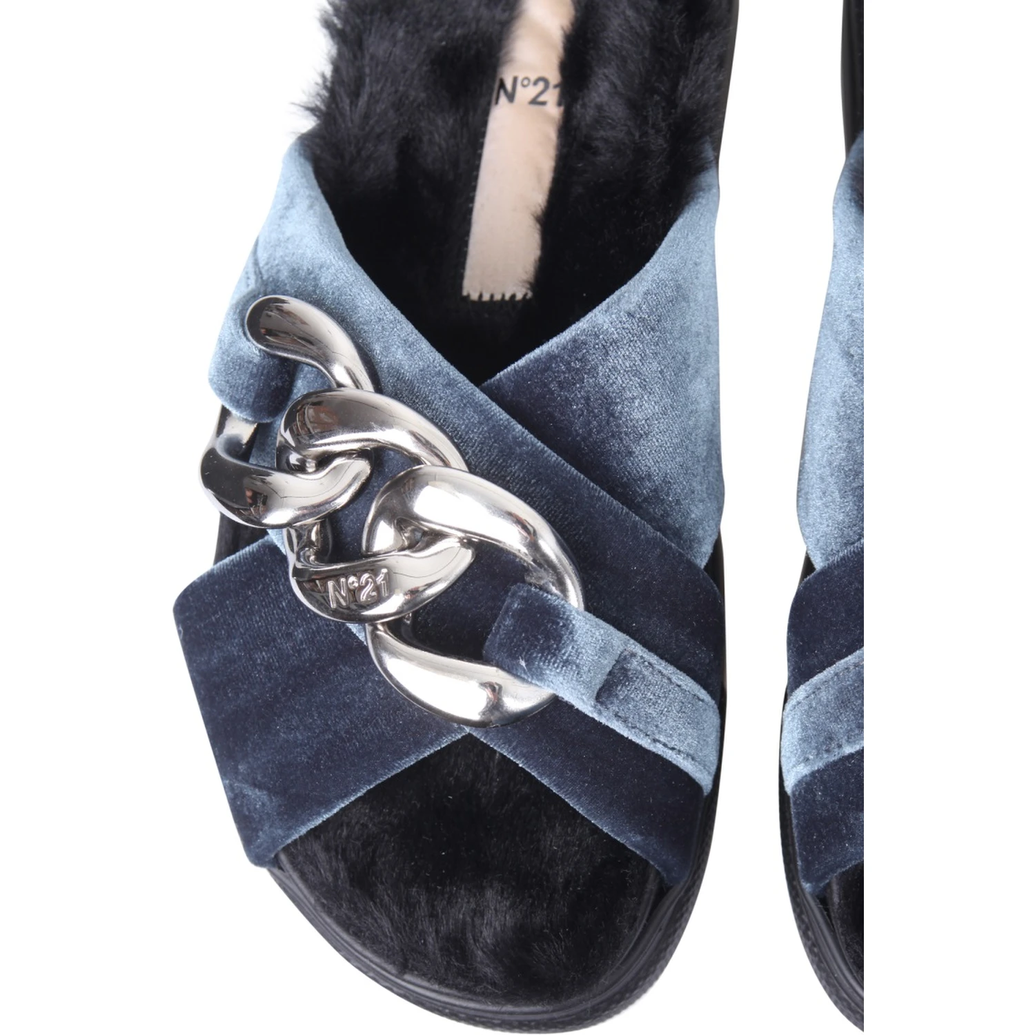 SANDALS WITH OVERSIZED CHAIN