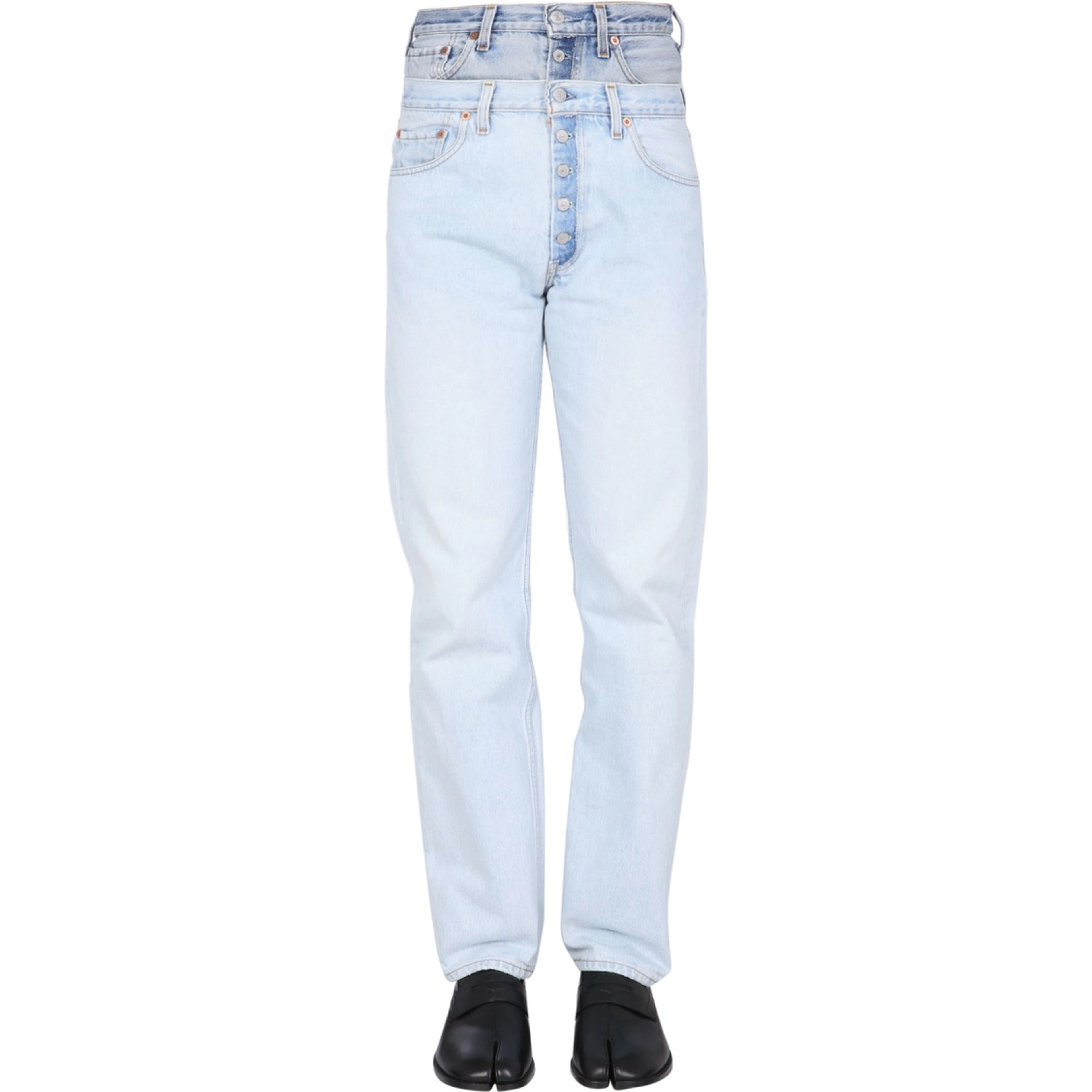 DOUBLE WAISTED JEANS