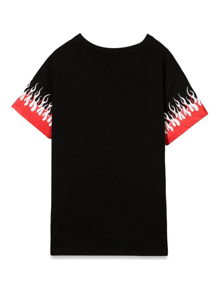 BLACK KIDS TSHIRT WITH DOUBLE FLAME alternative