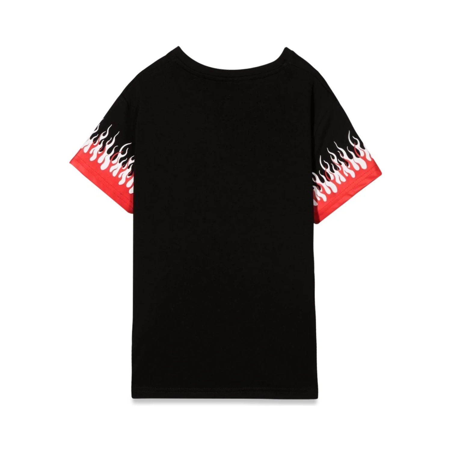 BLACK KIDS TSHIRT WITH DOUBLE FLAME