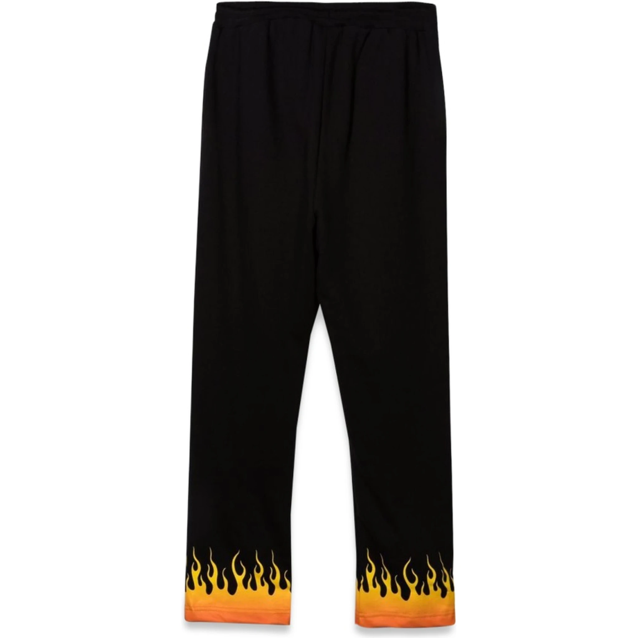 BLACK PANTS WITH RED SHADED FLAMES
