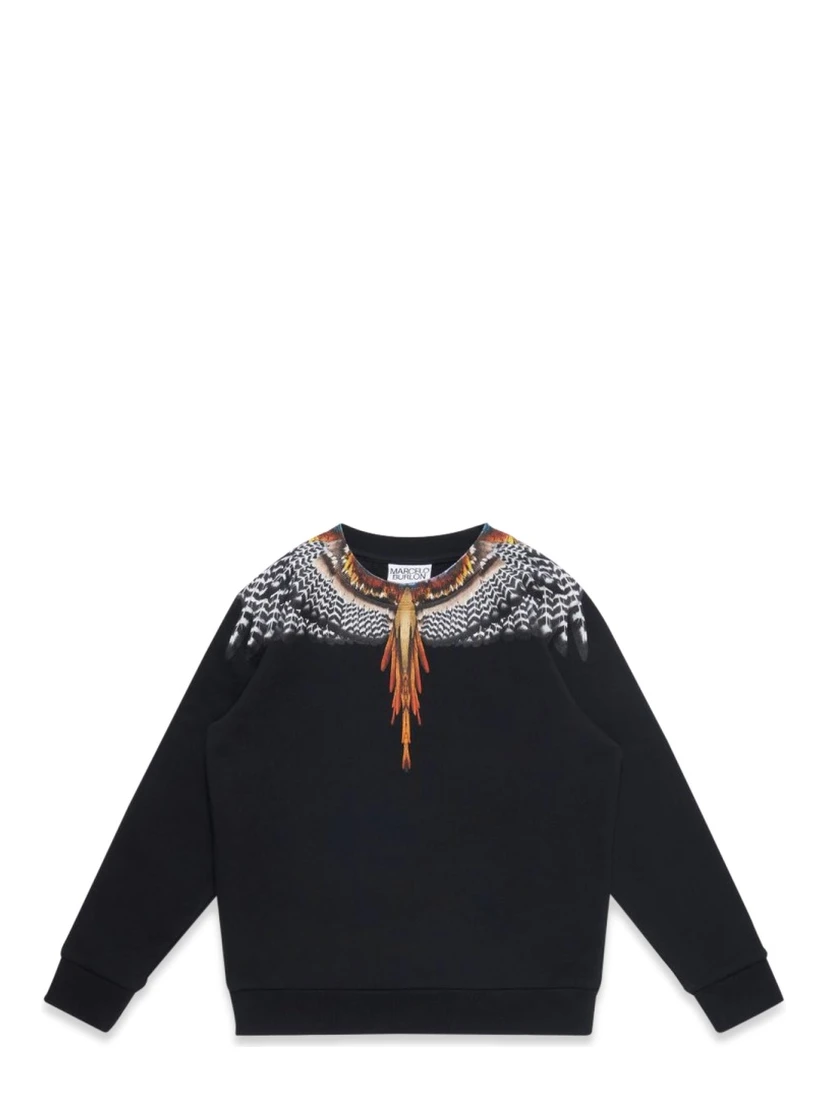 BLACK GRIZZLY WINGS CREWNECK