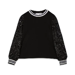 MAGLIA CON MANICHE IN TULLE