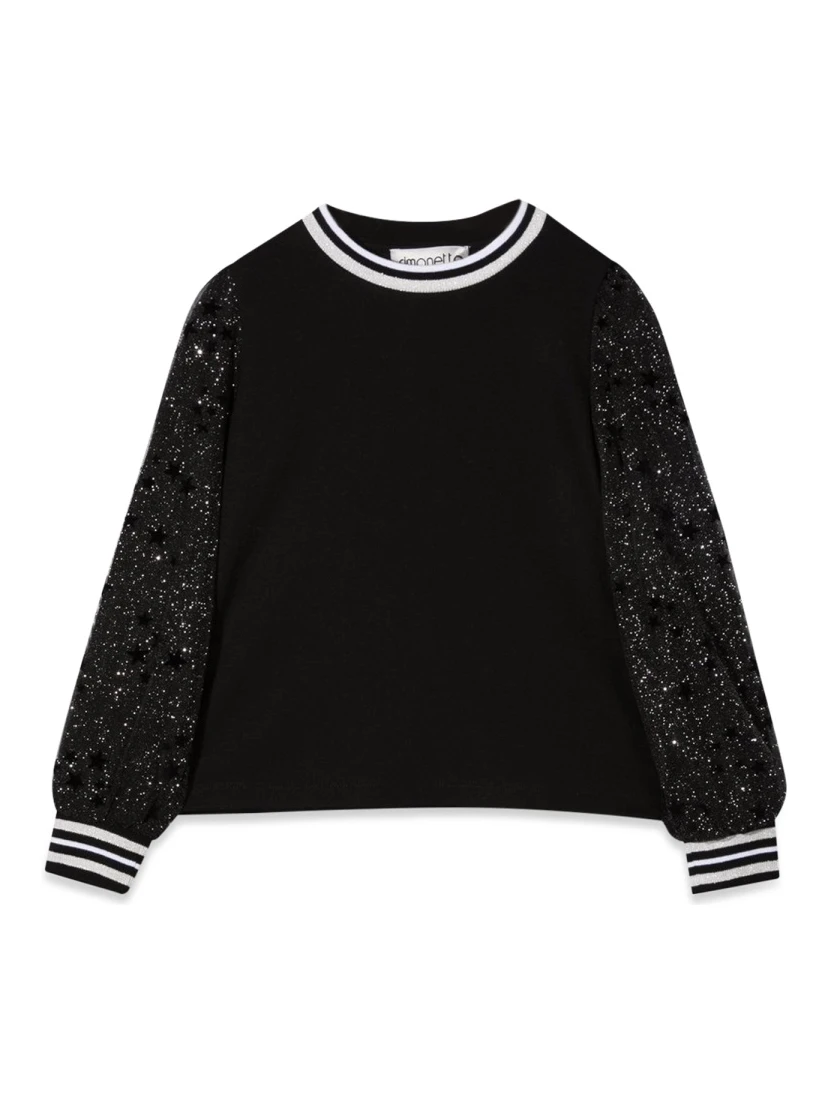 MAGLIA CON MANICHE IN TULLE