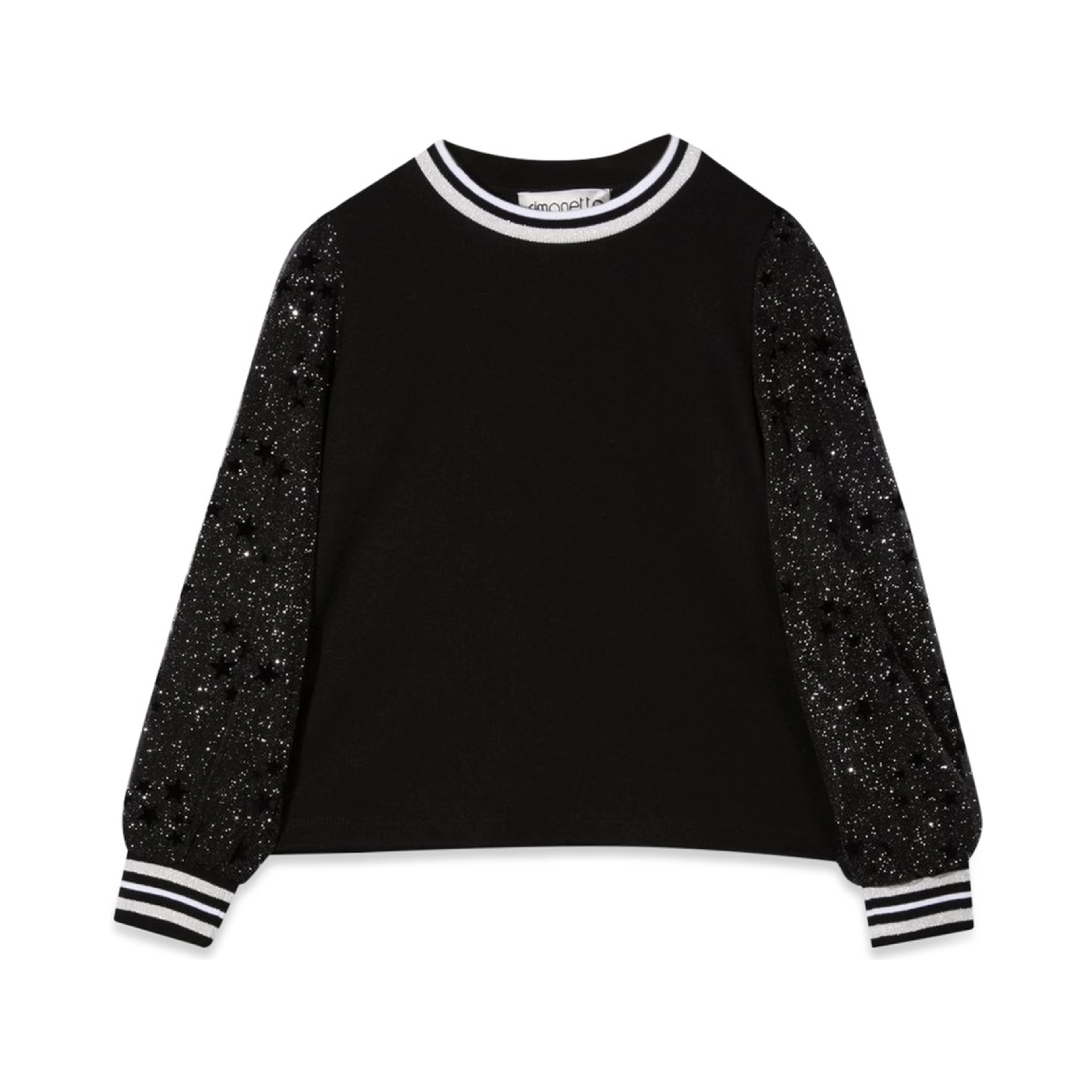 MAGLIA CON MANICHE IN TULLE
