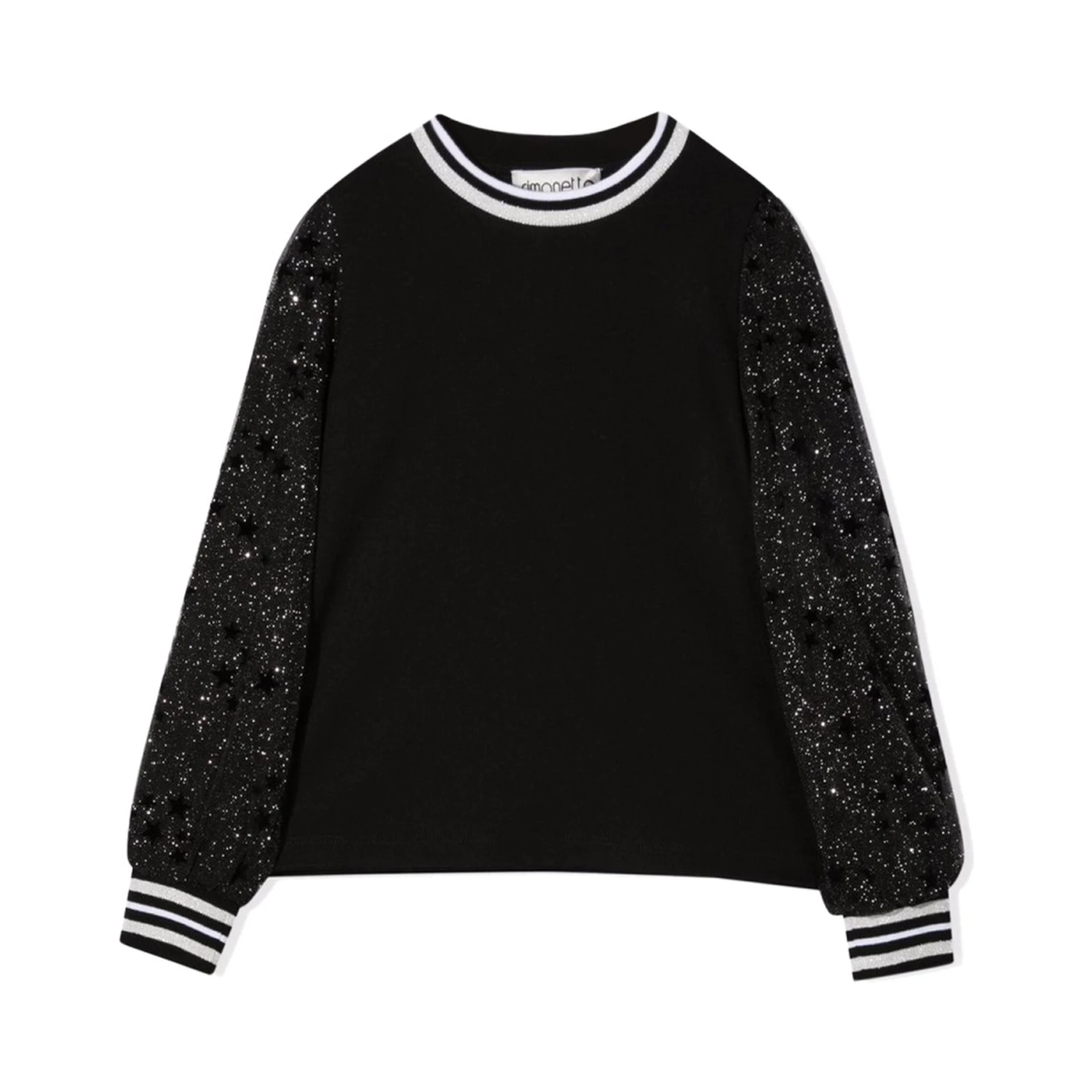 MAGLIA CON MANICHE IN TULLE