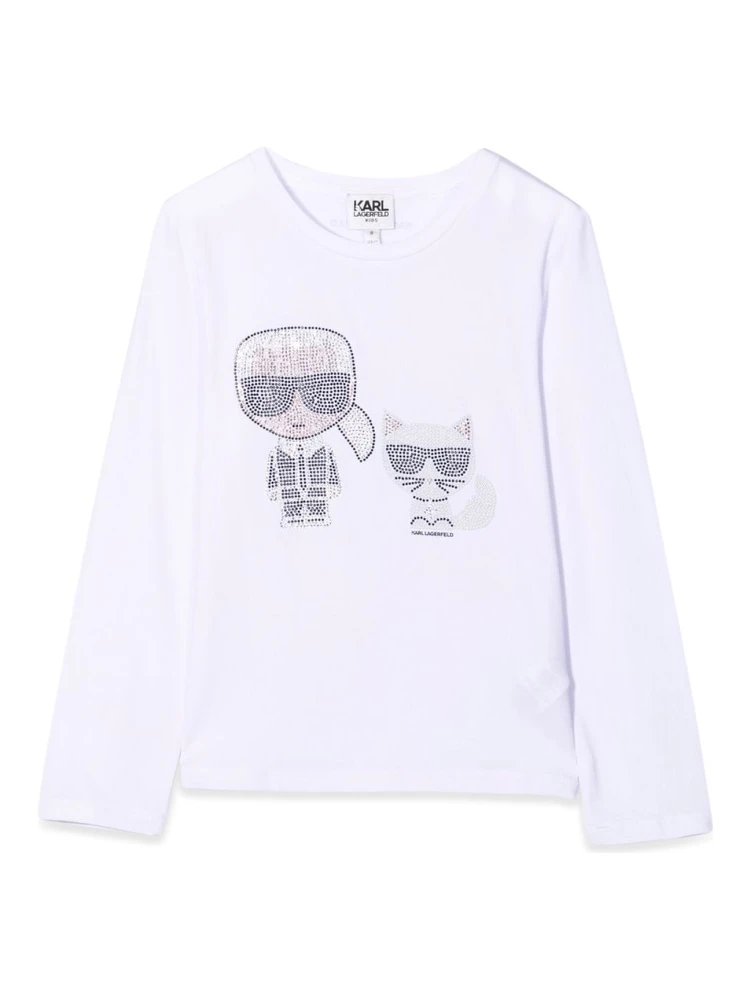 T-SHIRT KARL & CHOUPETTE CON STRASS