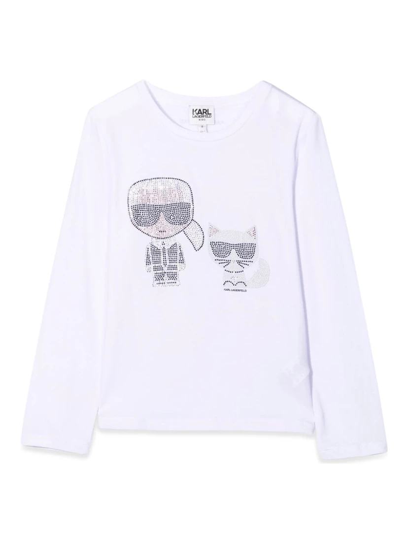 T-SHIRT KARL & CHOUPETTE CON STRASS