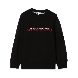 KNITTED JUMPER GIVENCHY "SLIPT" TUFFTING EMBROIDERY.