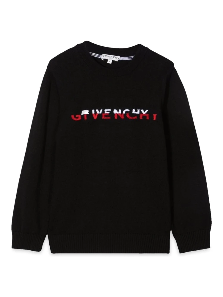 KNITTED JUMPER GIVENCHY "SLIPT" TUFFTING EMBROIDERY.