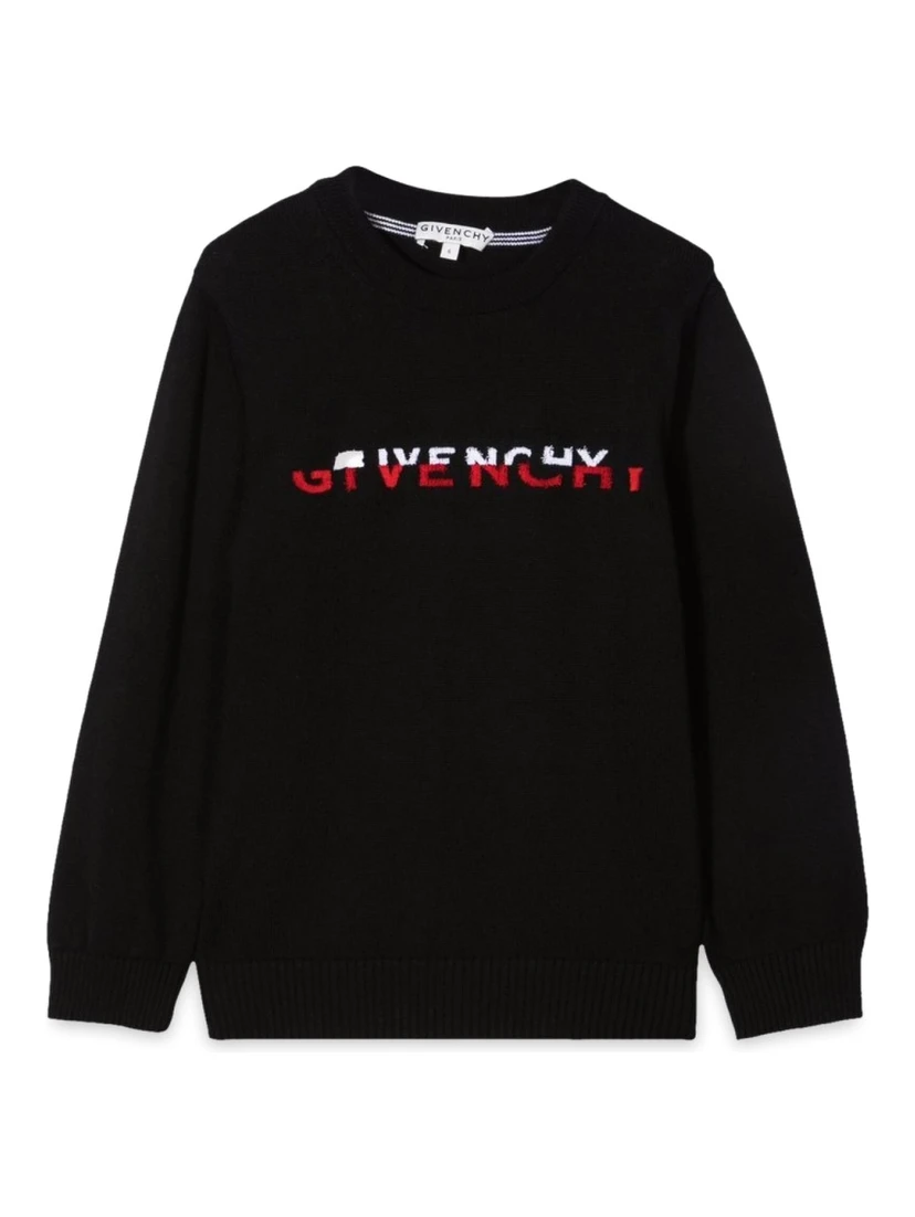 KNITTED JUMPER GIVENCHY "SLIPT" TUFFTING EMBROIDERY.