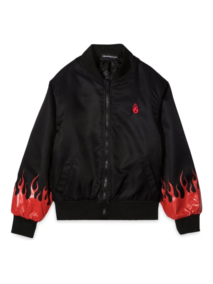 BLACK BOMBER RED FLAMES