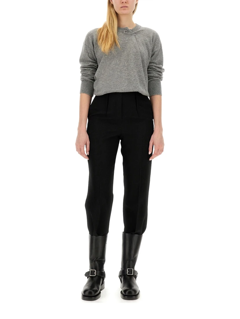 CASHMERE SWEATER WITH KILT PIN