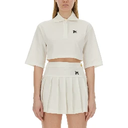 MONOGRAM CROPPED POLO SHIRT