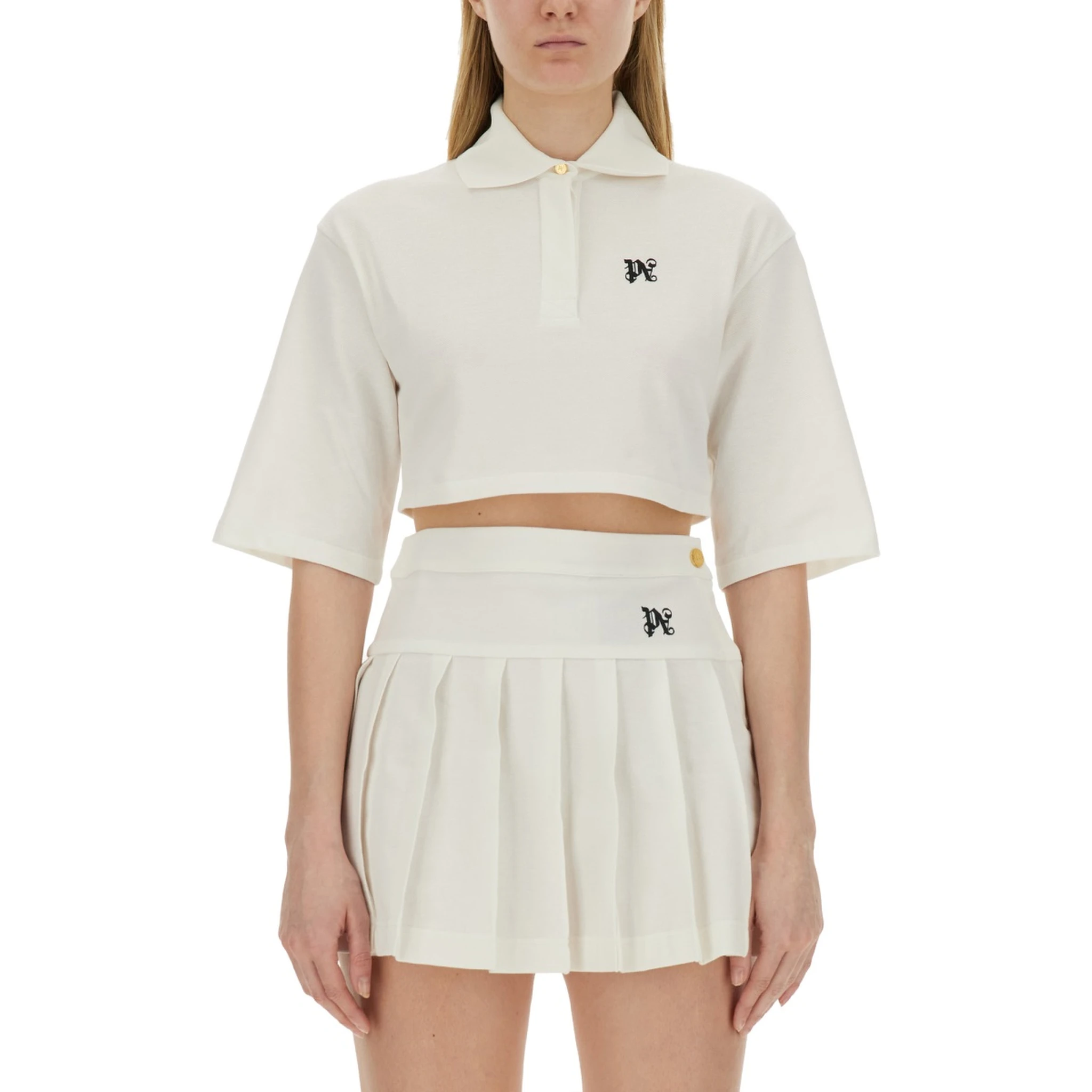 MONOGRAM CROPPED POLO SHIRT