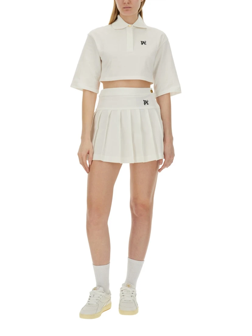 MONOGRAM CROPPED POLO SHIRT