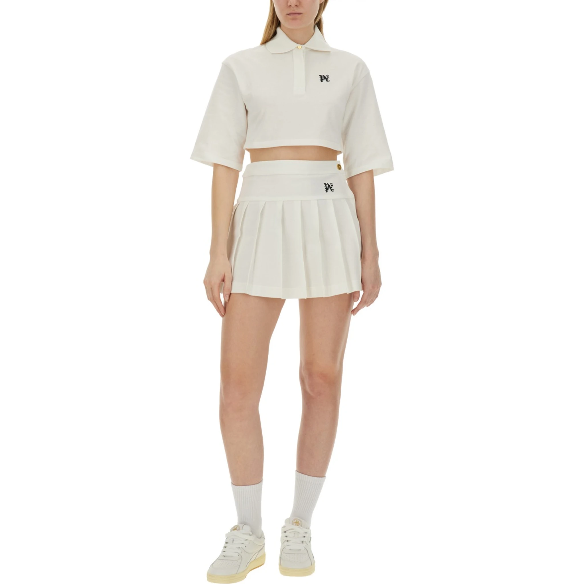 MONOGRAM CROPPED POLO SHIRT