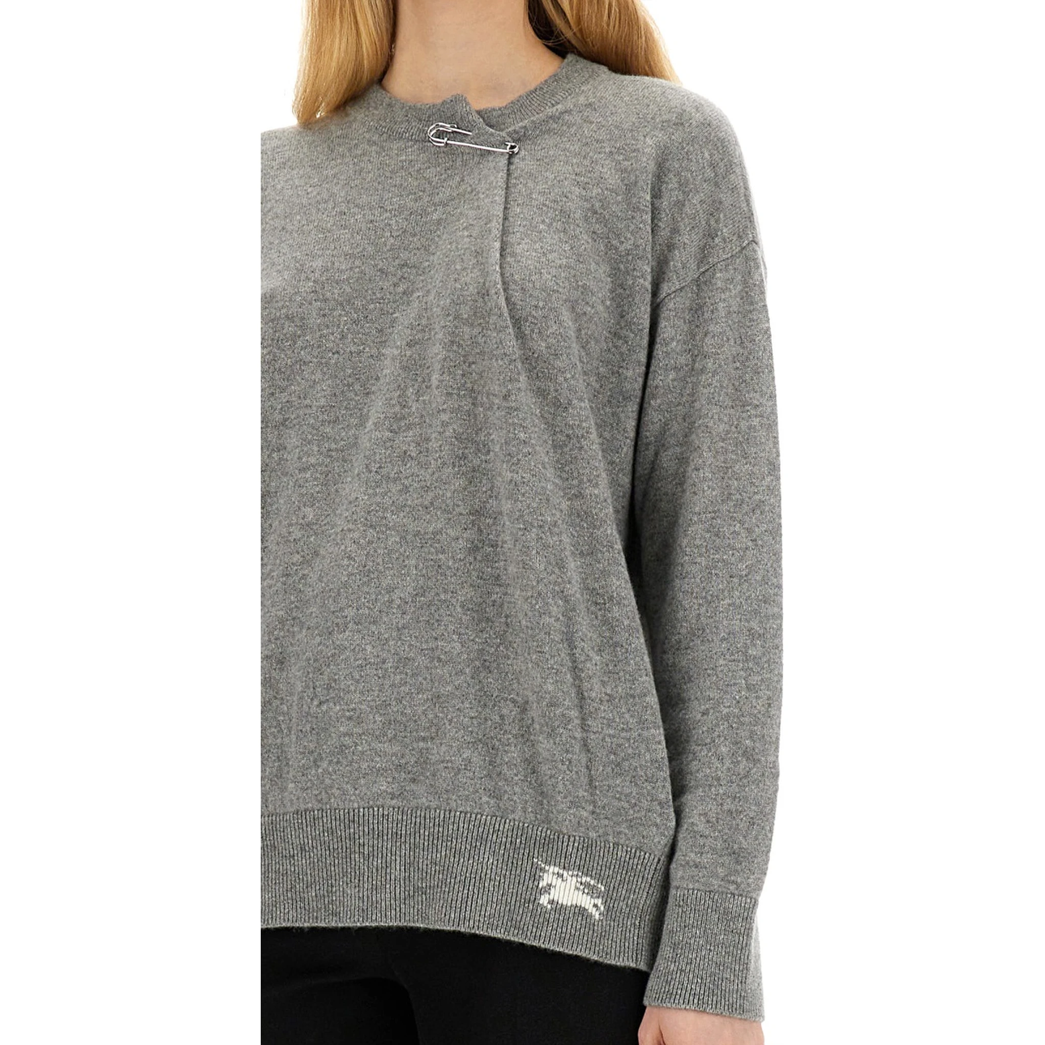 CASHMERE SWEATER WITH KILT PIN