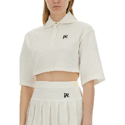 MONOGRAM CROPPED POLO SHIRT