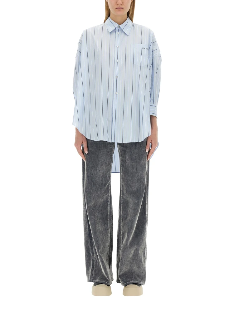 ASYMMETRICAL STRIPED SHIRT