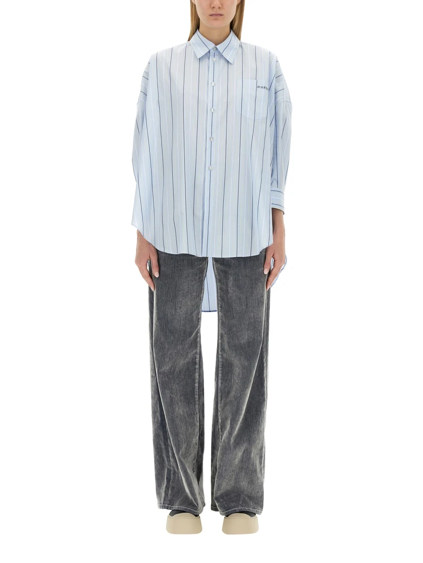 ASYMMETRICAL STRIPED SHIRT