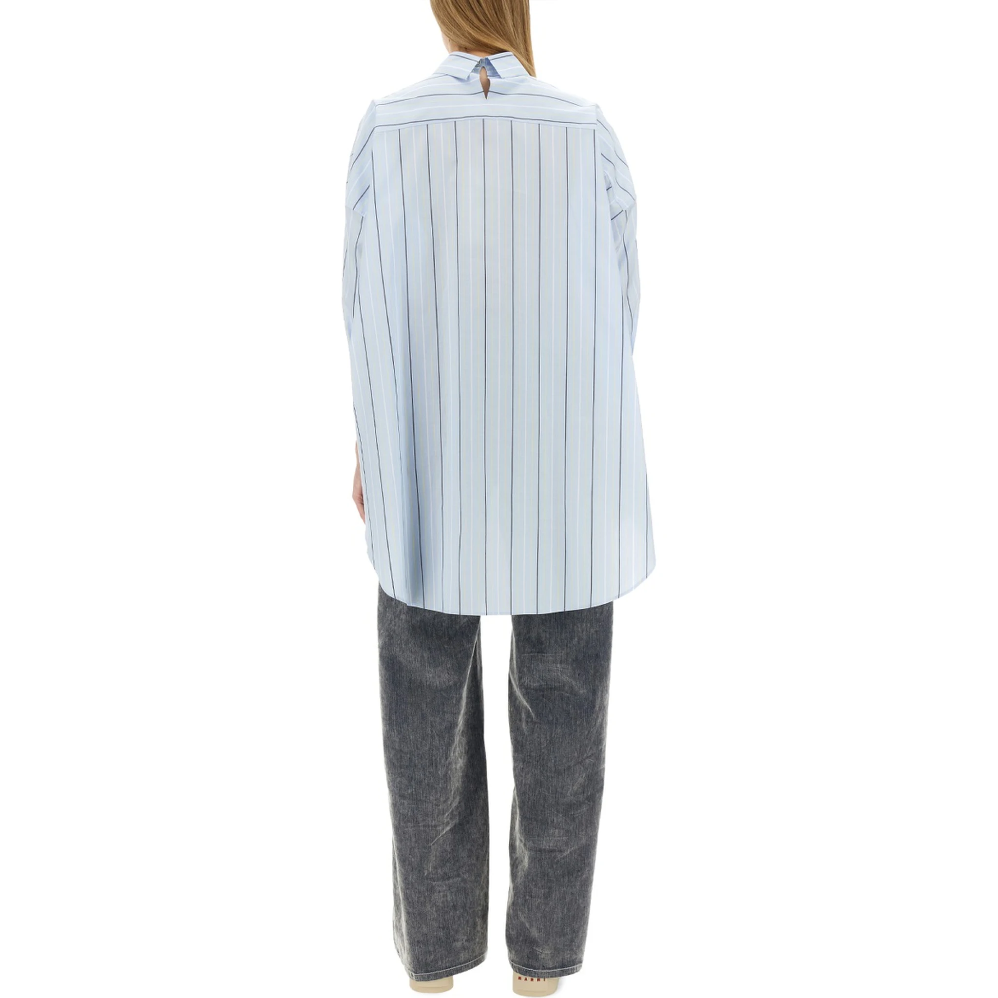 ASYMMETRICAL STRIPED SHIRT