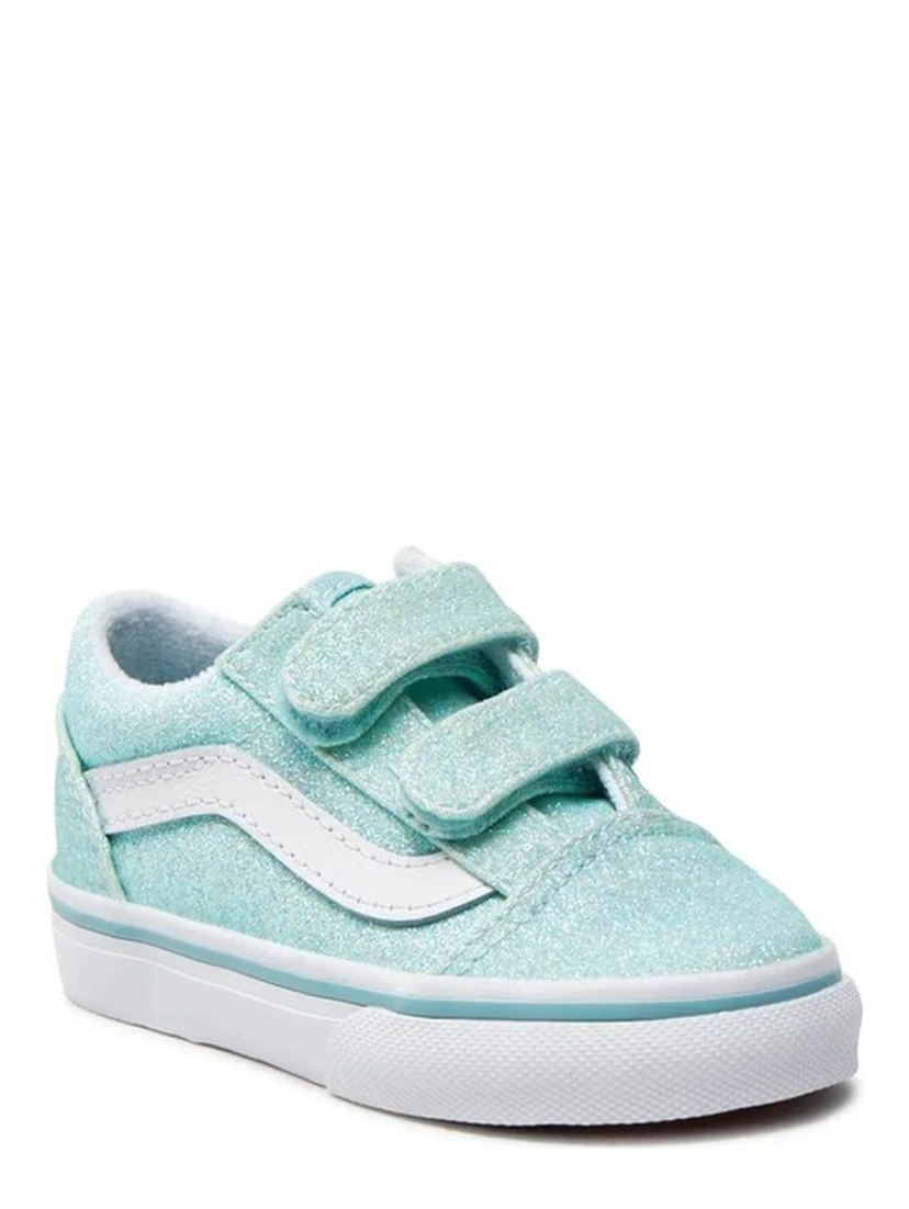 old skool v glitter pastel blue
