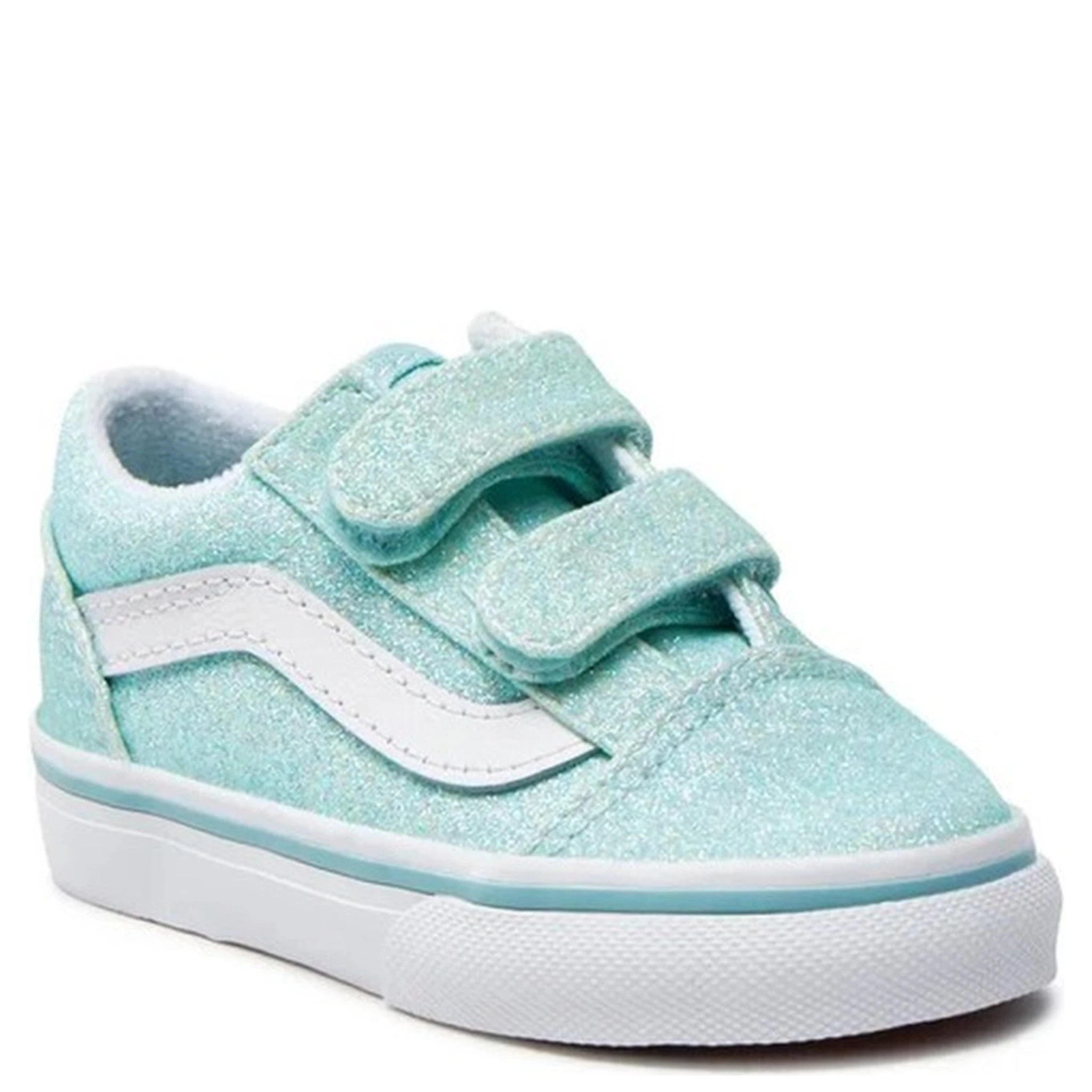 old skool v glitter pastel blue