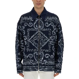 NAVY PRINT CARDIGAN