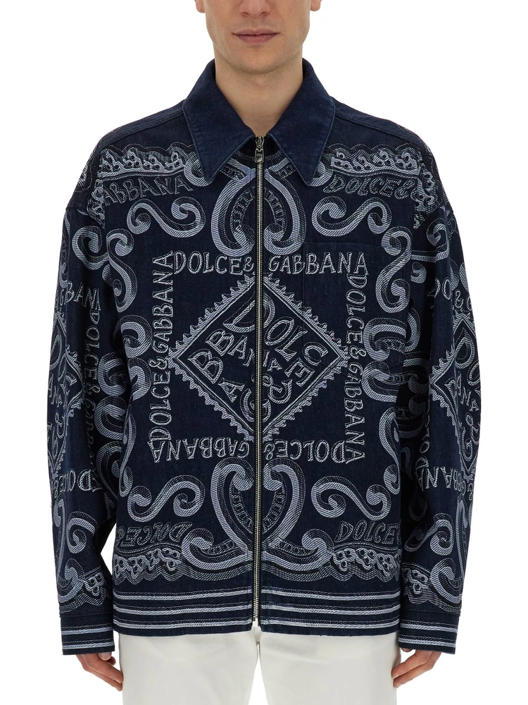 NAVY PRINT CARDIGAN