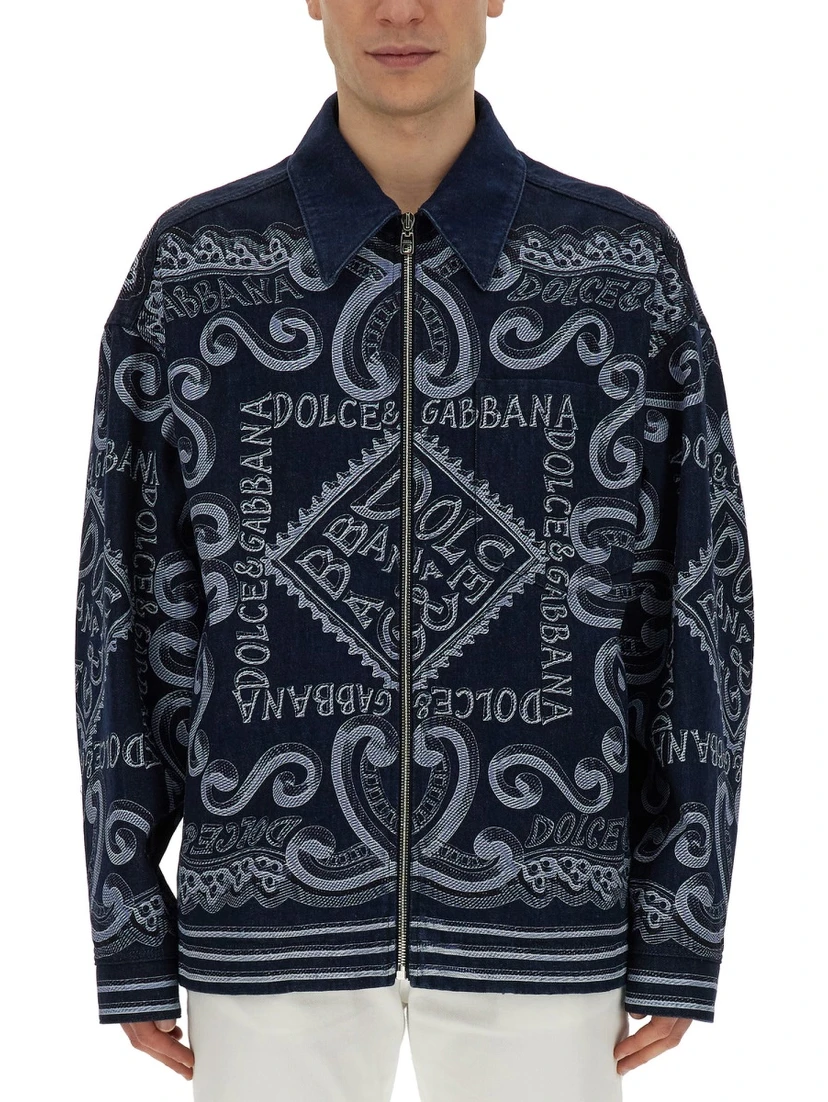 NAVY PRINT CARDIGAN