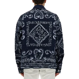 NAVY PRINT CARDIGAN