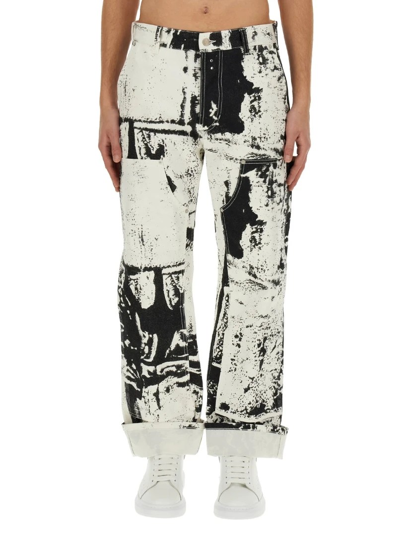 WORKWEAR JEANS WITH FOLD PRINT