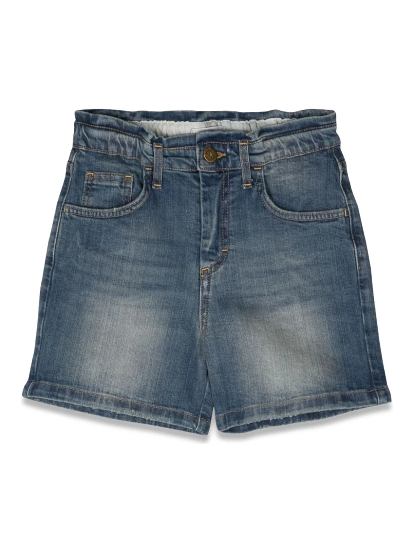 journey/ girl's elasticated waist short/ medium stone washed denim/ heart pocket