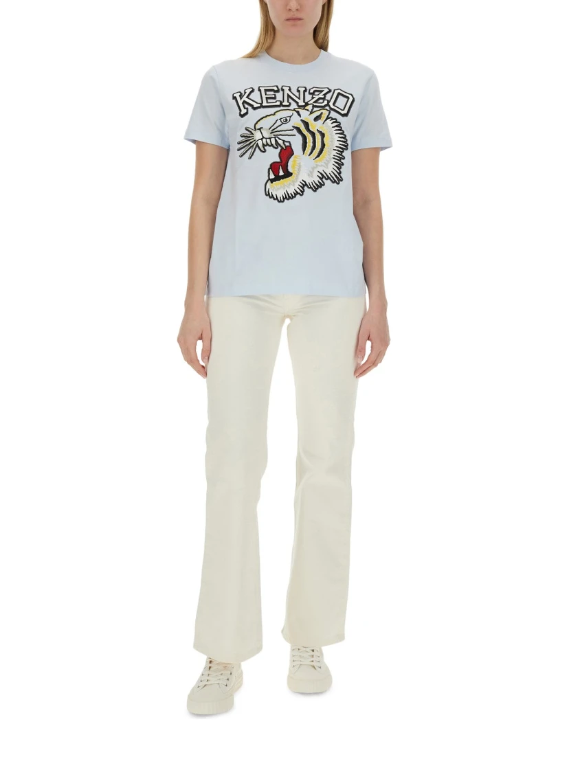 T-SHIRT WITH TIGER EMBROIDERY