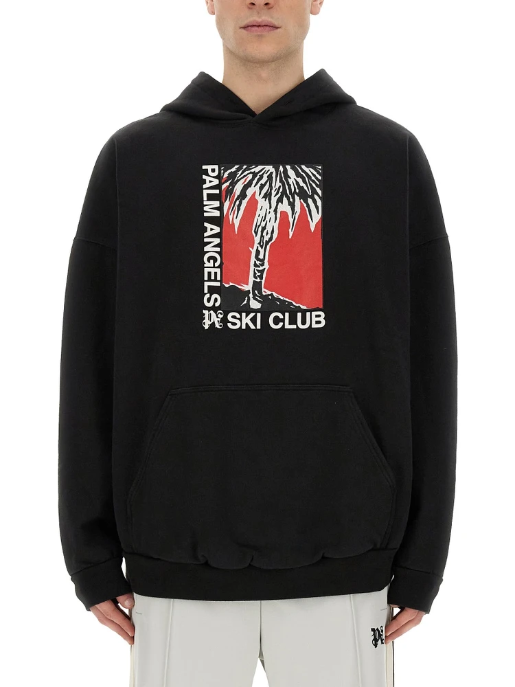 PALM SKI CLUB PRINT SWEATSHIRT