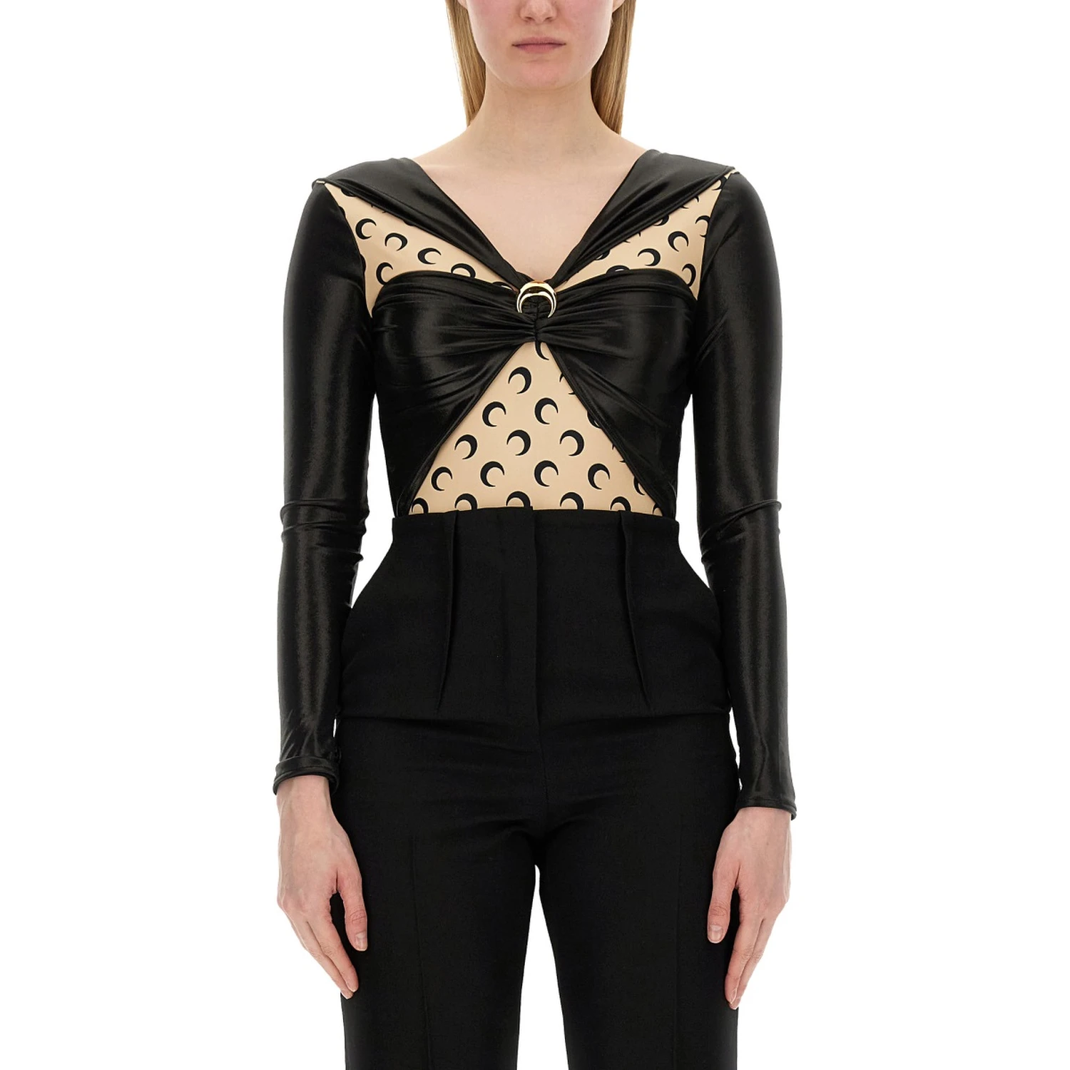 DRAPED BODYSUIT