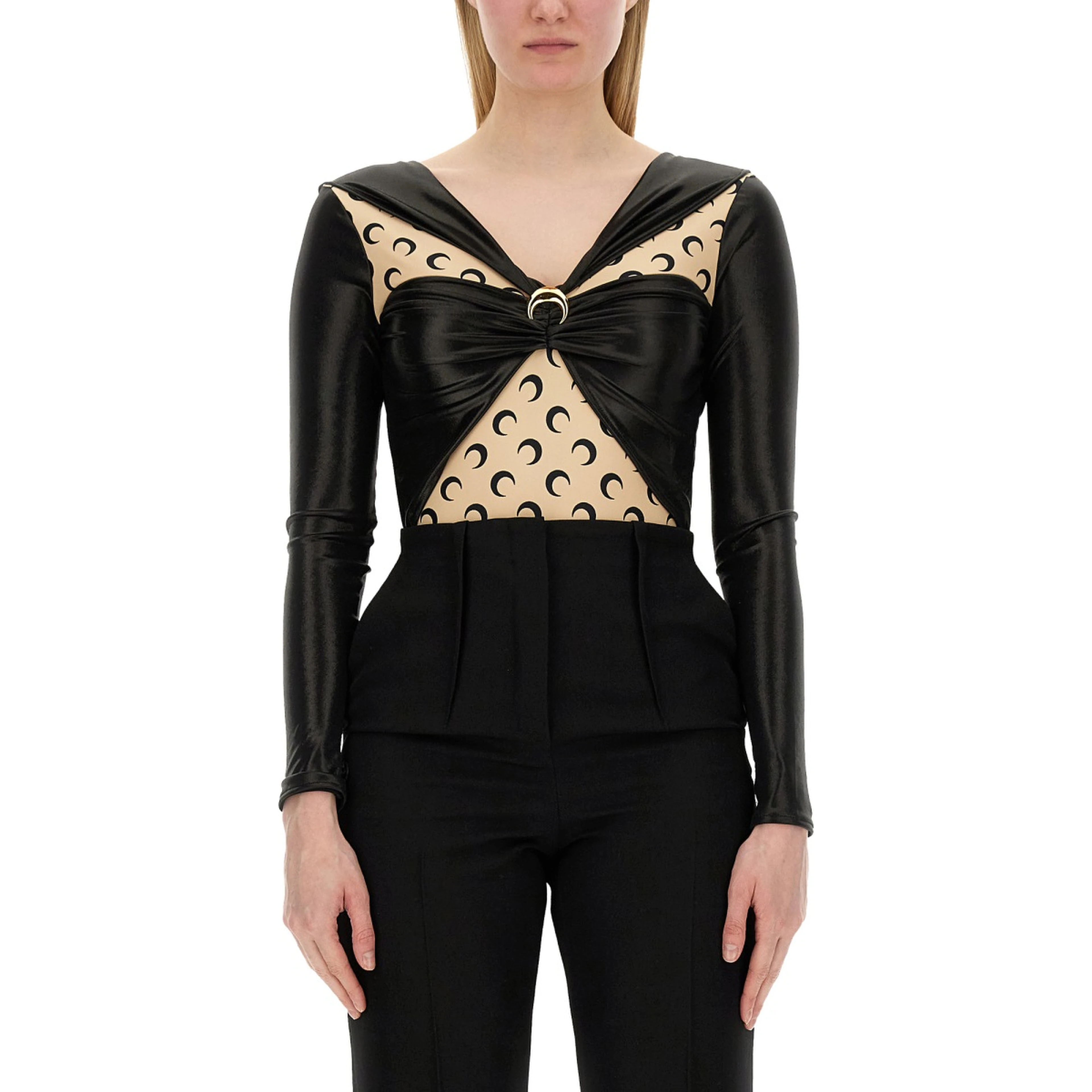 DRAPED BODYSUIT