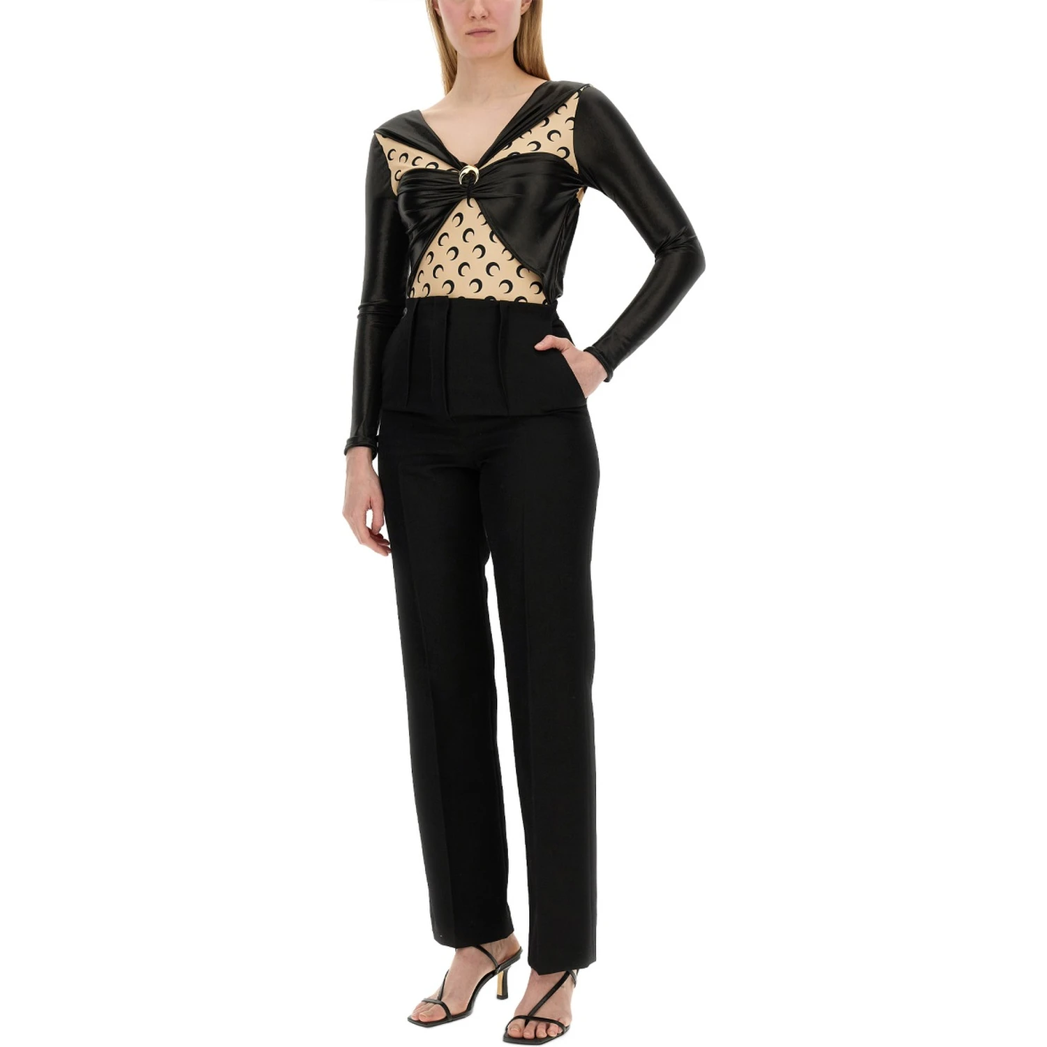 DRAPED BODYSUIT