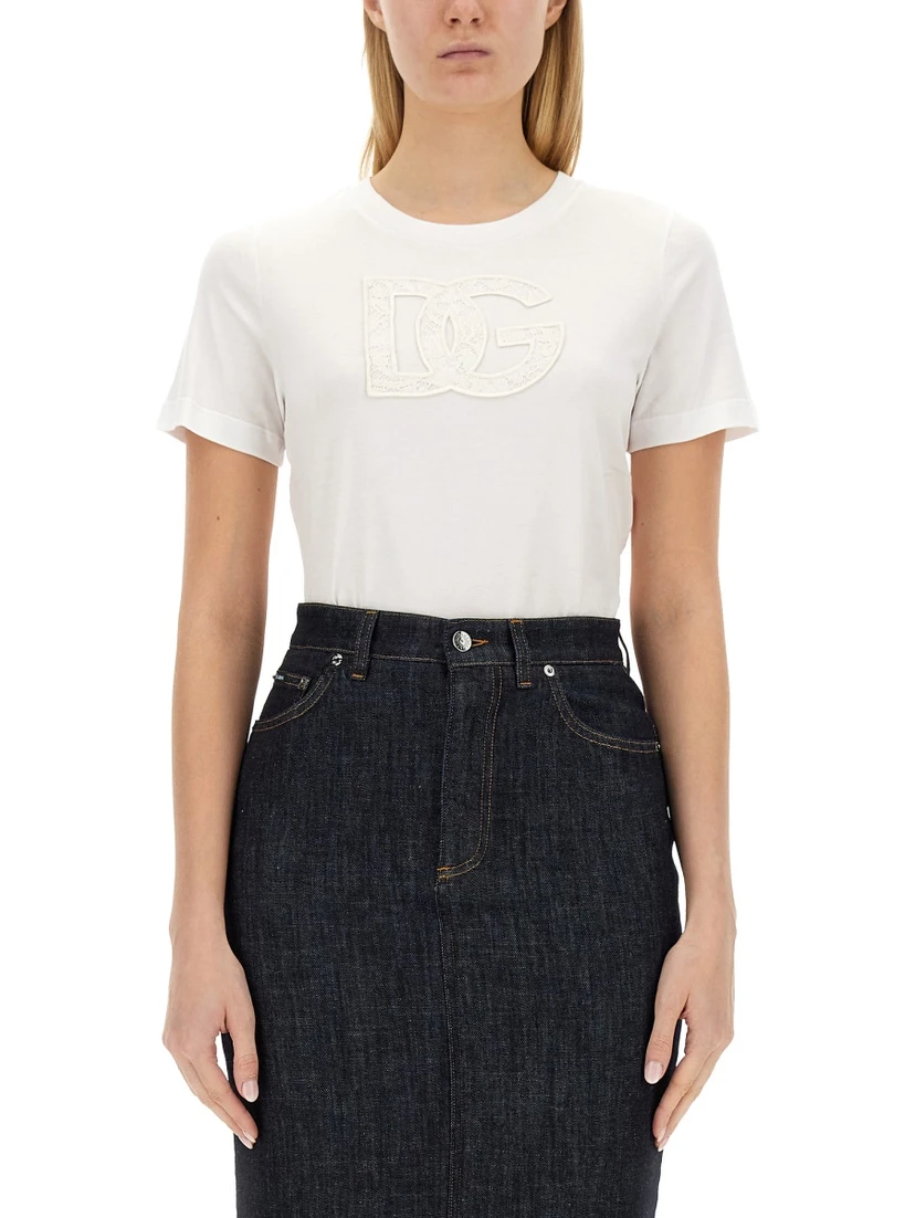 T-SHIRT WITH LOGO PATCH